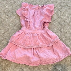 GAP KIDS Charming Pink Ruffled Kids Dress Medium
